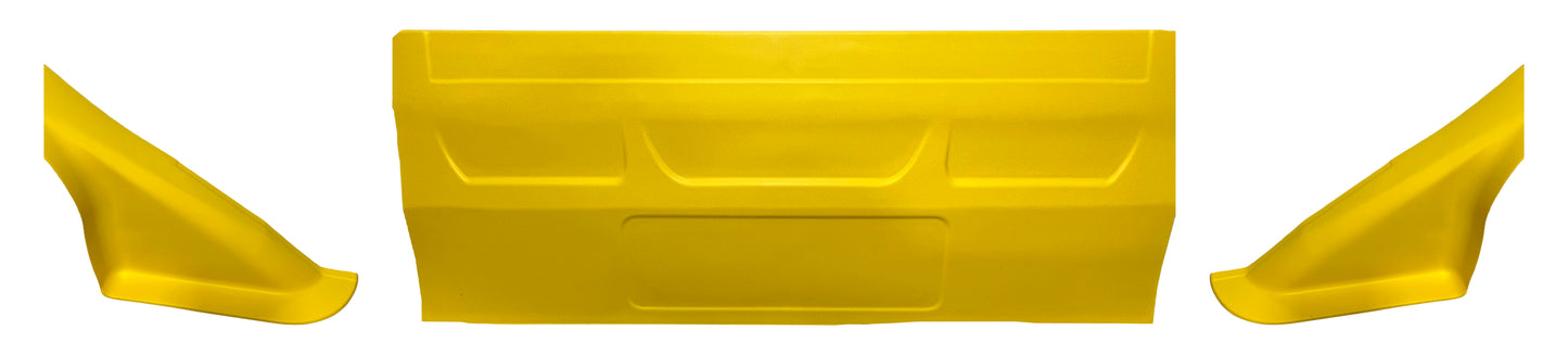 Nose - Outlaw - 3-Piece Complete - Plastic - Yellow - Asphalt Late Model - Kit