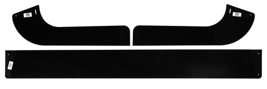 Air Valance - Outlaw - 3-Piece - Plastic - Black - Asphalt Late Model - Kit