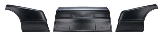 Nose - 3-Piece Complete - Plastic - Black - Chevy Monte Carlo - Street Stock - Kit
