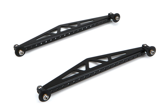 Spoiler Bracket - 10.5 in Long - Aluminum - Black Powder Coat - Pair