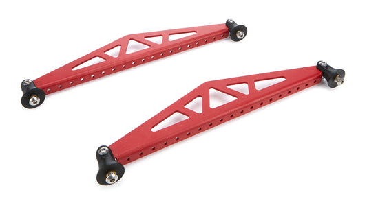 Spoiler Bracket - 10.5 in Long - Aluminum - Red Powder Coat - Pair