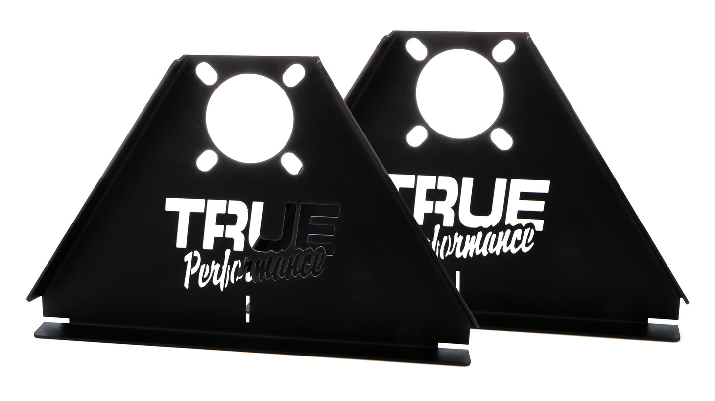 Toe-In Plates - Steel - Black Powder Coat - Mini Cup 4x4 - Pair