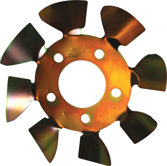 Brake Cooling Fan - Driver Side - Hub Mounted - 11-1/2 in Diameter - 5 x 4-1/2 to 5-1/8 - 5/8 in Studs - Steel - Cadmium - Each