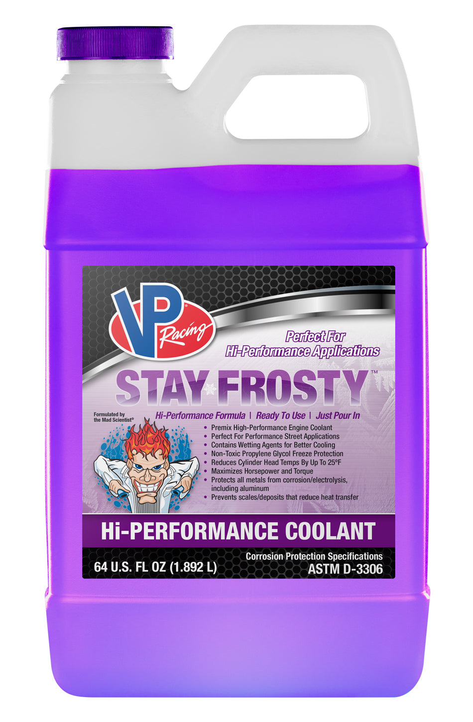 Antifreeze / Coolant - Stay Frosty - Hi-Performance - Pre-Mixed - 1/2 gal Jug - Each