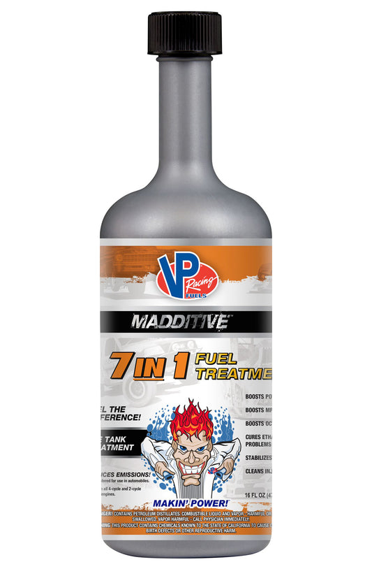 Fuel Additive - MADDITIVE - Fuel Treatment - Octane Booster - Stabilizer - 16 oz Bottle - Gas - Each