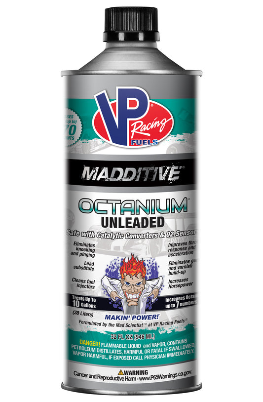 Fuel Additive - MADDITIVE - Octanium - Unleaded Octane Booster - 32 oz Bottle - Gas - Each