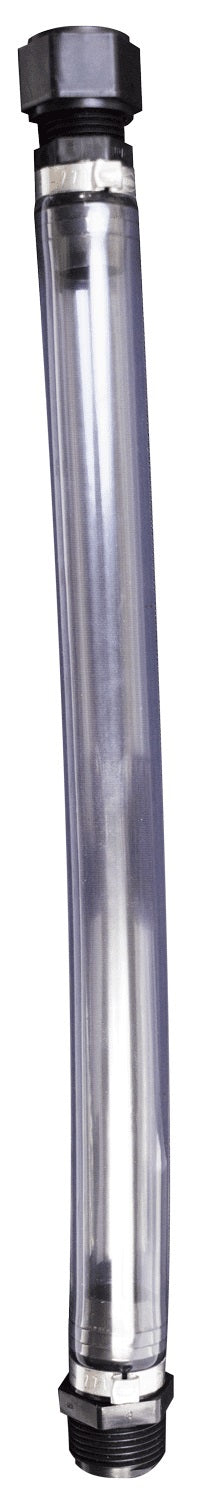 Utility Jug Hose - Filler Hose - 14 in Long - Screw-On - Cap - Plastic / Vinyl - Clear / Black - VP - Utility Jug Caps - Each