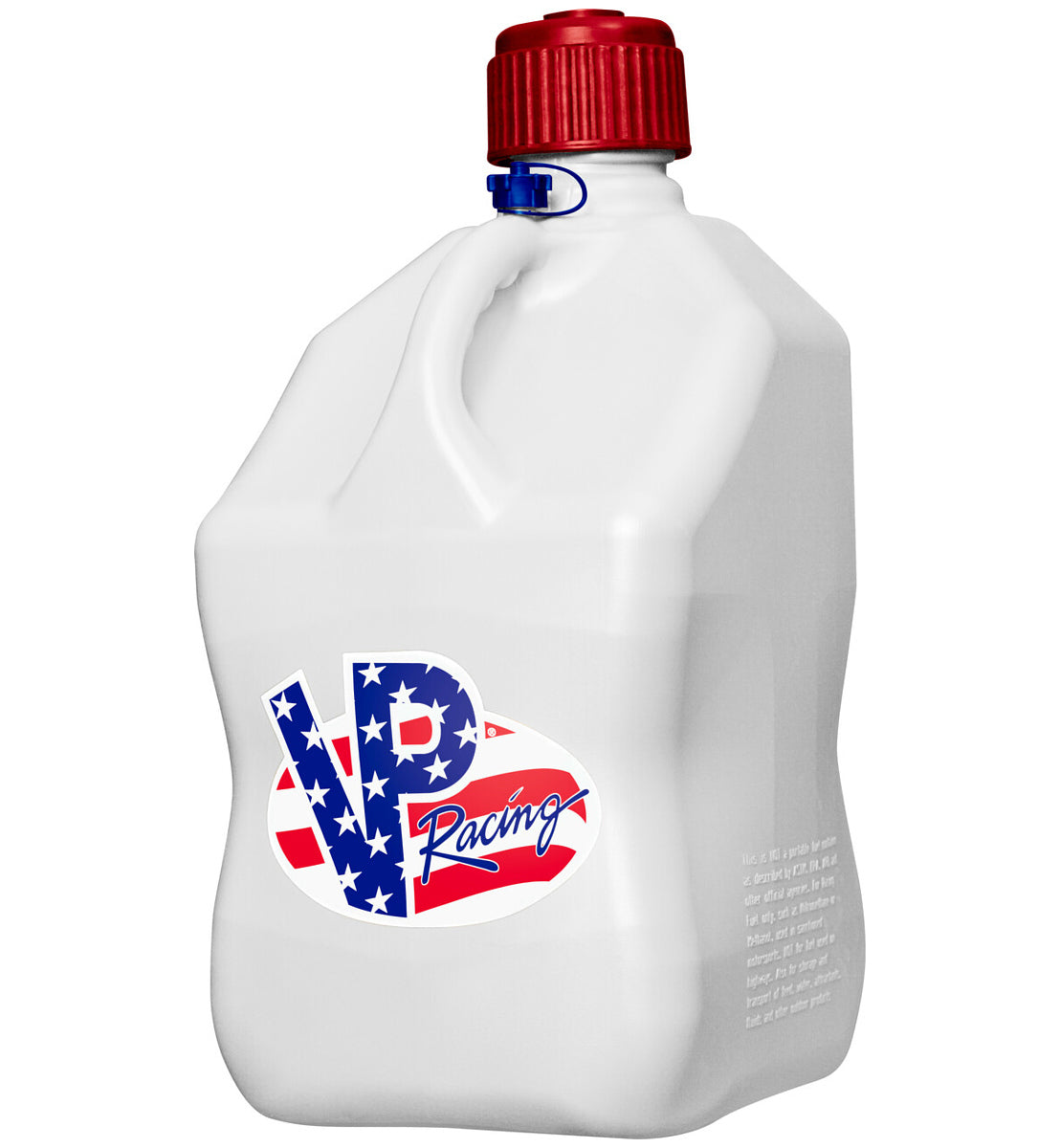 Utility Jug - 5.5 gal - 10.5 x 10.5 x 21.25 in Tall - O-Ring Seal Cap - Screw-On Vent - Square - Plastic - White / Red - Each