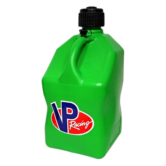 Utility Jug - 5.5 gal - 10.5 x 10.5 x 21.25 in Tall - O-Ring Seal Cap - Screw-On Vent - Square - Plastic - Green - Each