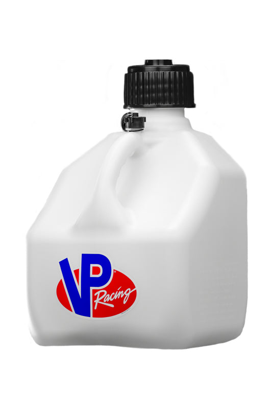 Utility Jug - Motorsport - 3 gal - 10.5 x 10.5 x 10 in Tall - O-Ring Seal Cap - Screw-On Vent - Square - Plastic - White - Each