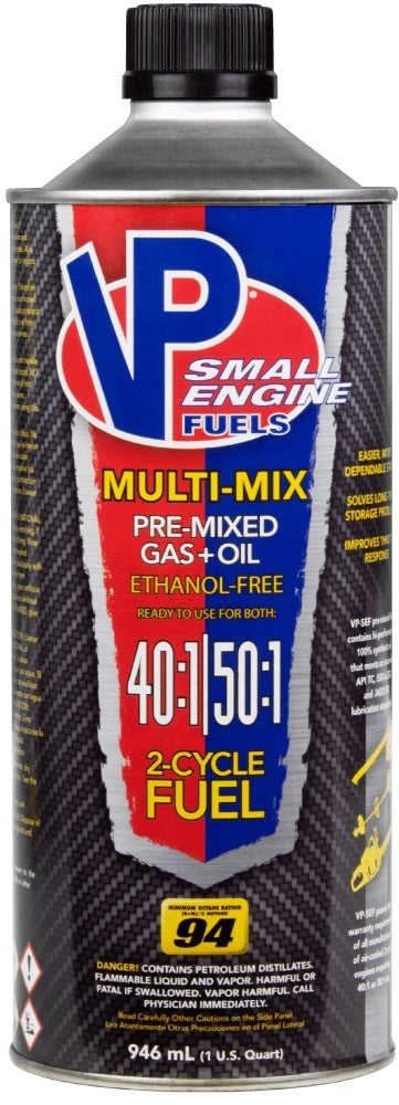 Fuel - Multi-Mix - 40 to 1 / 50 to 1 - Premix 2 Cycle - 1 qt Can - Each