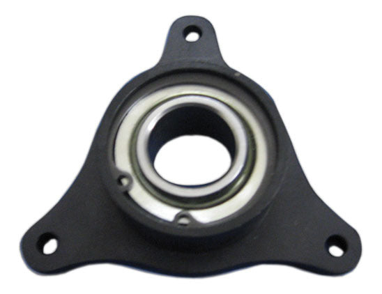 Flange Bearing - Steering Shaft - Floor / Firewall Mount - 3/4 in Spherical Bearing - Aluminum - Black Anodized - Each