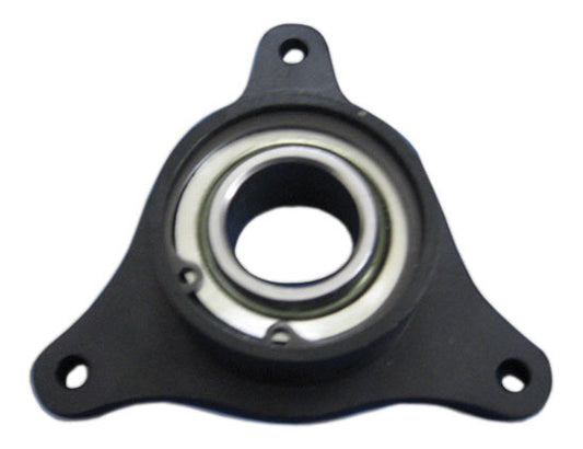 Flange Bearing - Steering Shaft - Floor / Firewall Mount - 3/4 in Spherical Bearing - Aluminum - Black Anodized - Each