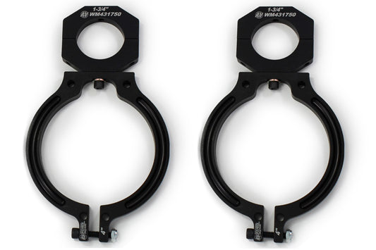 Fire Extinguisher Mount - Clamp-On - Tube Mount - Aluminum - Black Anodized - 4 in Diameter Fire Extinguishers - 1-3/4 in OD Tube - Kit