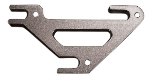Rack and Pinion Spacer - 1/4 in Thick - Aluminum - Black Anodized - Each