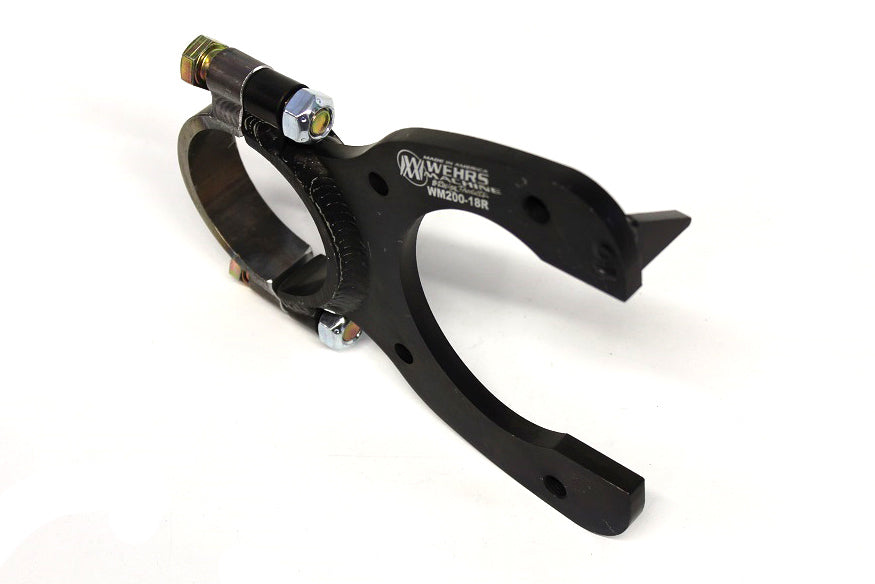 Brake Caliper Bracket - Rear - Passenger Side - Clamp-On - 3 in Axle Tube - Steel - Black Powder Coat - GM Metric Caliper - Each