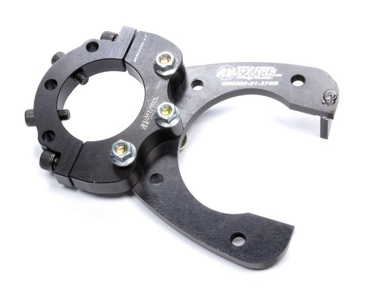 Brake Caliper Bracket - Heavy Duty - Rear - Passenger Side - Clamp-On - 3 in Axle Tube - Steel - Black Powder Coat - GM Metric Caliper - Each