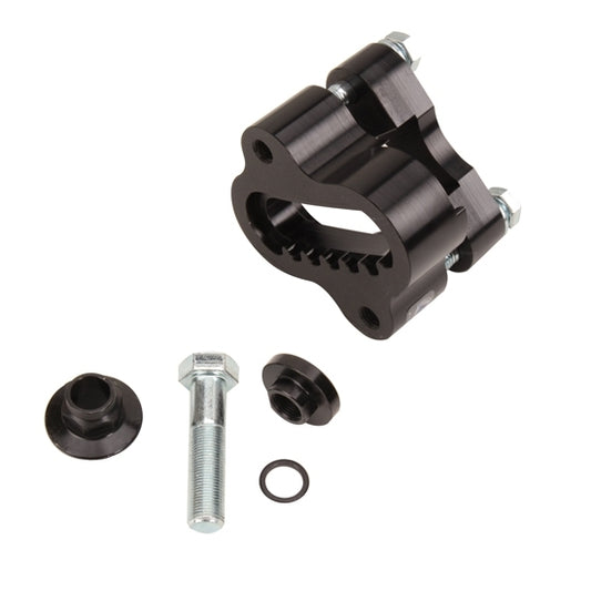 Panhard Bar Bracket - Frame Mount - Centered - Clamp-On - Adjustable - Steel - Black Powder Coat - 1-1/2 in Square Tubing - Each