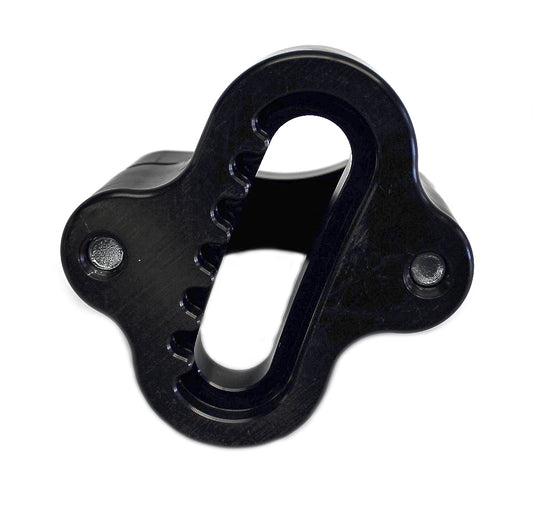 Panhard Bar Bracket - Frame Mount - Centered - Clamp-On - Adjustable - Aluminum - Black Anodized - 2 in Square Tubing - Each