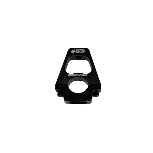 Hood Pin Mount - Clamp-On - 1-1/4 in ID - 2-1/2 in Tall - Aluminum - Black Anodized - Each