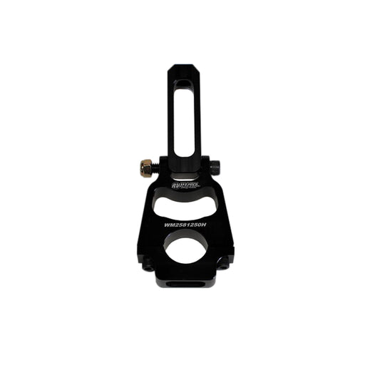 Hood Pin Mount - Clamp-On - 1-1/4 in ID - 6-1/2 in Tall - Hinged - Aluminum - Black Anodized - Each