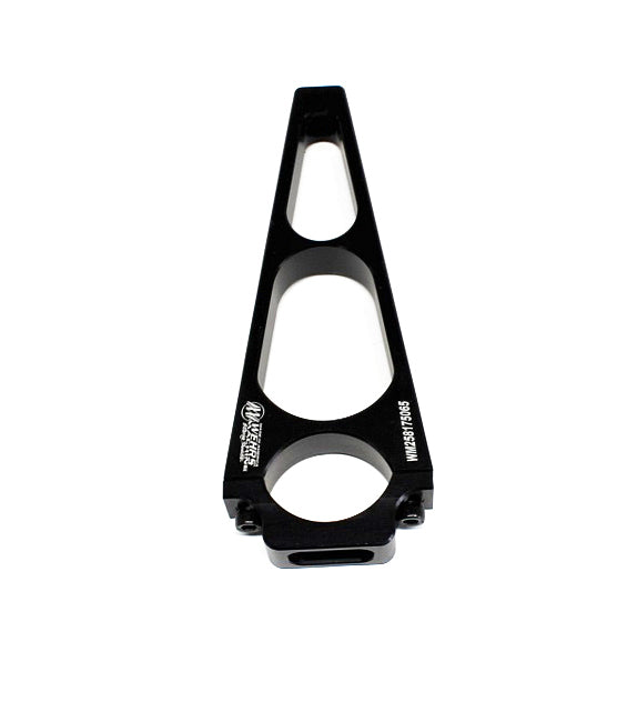 Hood Pin Bracket - Clamp-On - 1-3/4 in Tube - 1/2 in OD - 6-1/2 in Tall - Aluminum - Black Anodized - Each