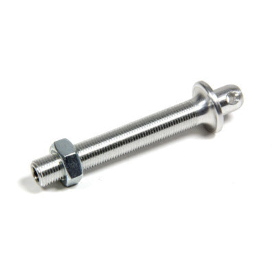 Hood Pin - 0.5 in OD x 5 in Long - Flanged - Hardware Included - Aluminum - Clear Anodized - Each