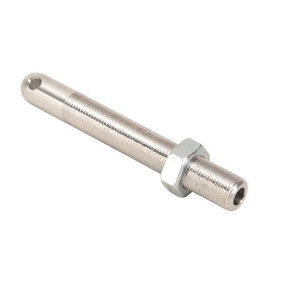 Hood Pin - 0.5 in OD x 4 in Long - Hardware Included - Aluminum - Clear Anodized - Each