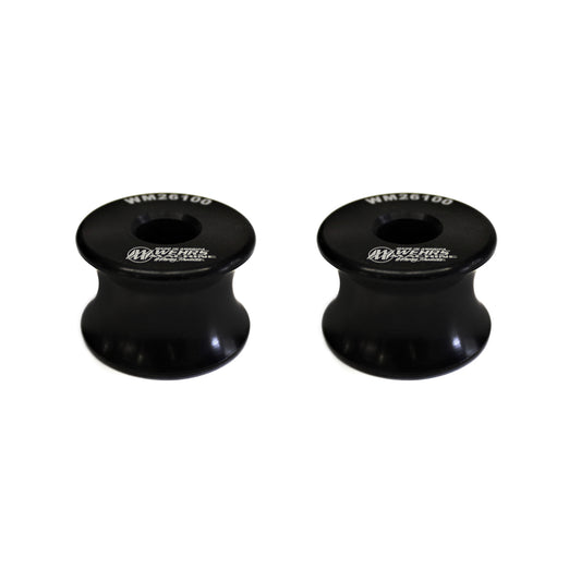 Motor Mount Spacer - 1 in thick - Aluminum - Black Anodized - Pair