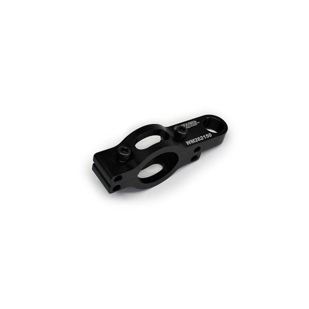 Steering Support Bracket - Bolt-On - 1-3/4 in Tube - 3/4 in Spherical Rod End - Steel - Black Powder Coat - Each