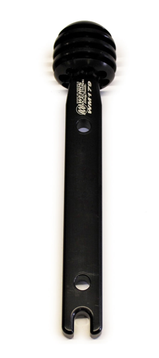 Shifter Stick - 5.5 in Length - 3/8-16 in Thread - Straight - Knob Included - Aluminum - Black Anodized - Each