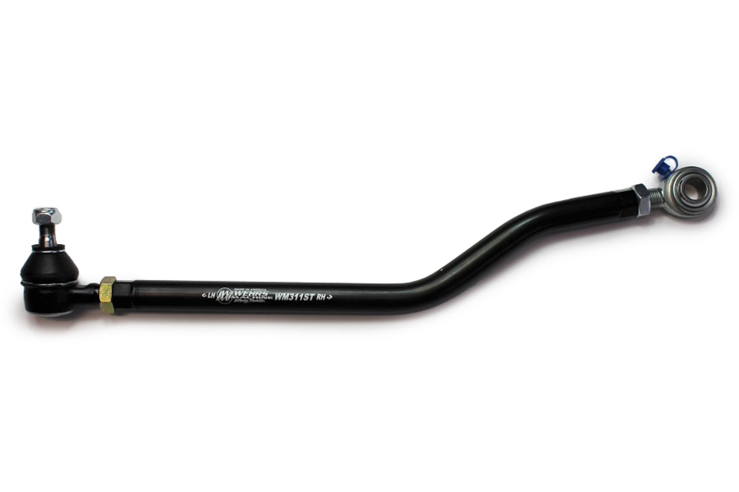 Tie Rod - Bent - 0.875 in OD - 20 in Long - 5/8-18 in Thread - Rod Ends Included - Steel - Black Powder Coat - Universal - Each