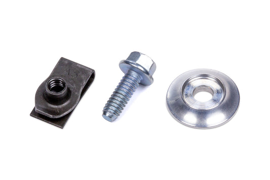 Body Bolt Kit - 1/4-20 in Thread - 0.75 in Long - Hex Head - Aluminum Washer / Bolt / Clip - Steel - Zinc Plated - Each