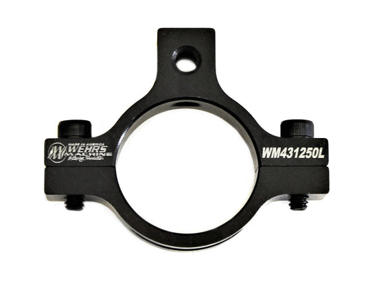 Roll Bar Accessory Clamp - Clamp-On - Single 1/4-20 in Hole - Aluminum - Black Anodized - 1-1/4 in OD Tube - Each