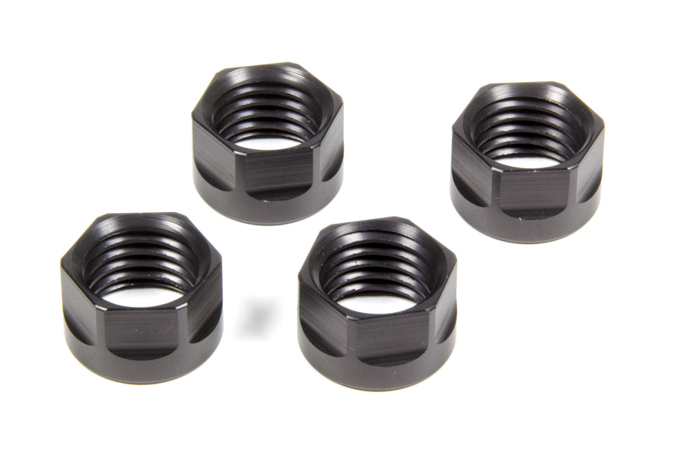 Jam Nut - 1-8 in Right Hand Thread - Aluminum - Black Anodized - Set of 4