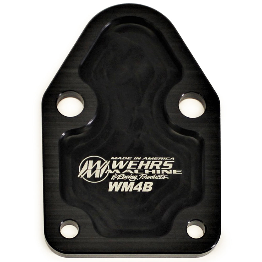 Fuel Pump Blockoff - Aluminum - Black Anodized - Small Block Chevy - Each