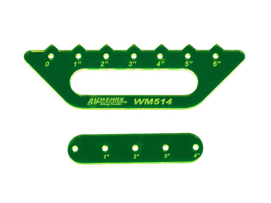 Hole Spacing Marker - 1-6 in Measurement Range - Plastic - Green - Each