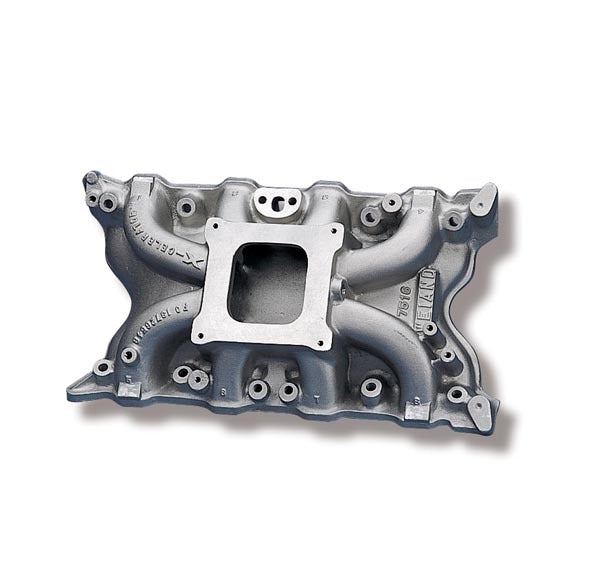 Intake Manifold - X-Celerator - Square Bore - Single Plane - Aluminum - Natural - 2V Head - Ford Cleveland / Modified - Each