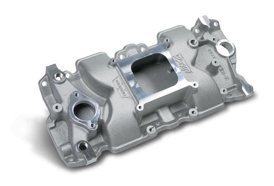 Intake Manifold - X-Celerator - Square Bore - Single Plane - Aluminum - Natural - Small Block Chevy - Each