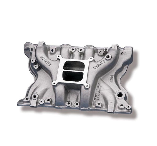 Intake Manifold - Action Plus - Square Bore - Dual Plane - Aluminum - Natural - Ford Cleveland / Modified - Each