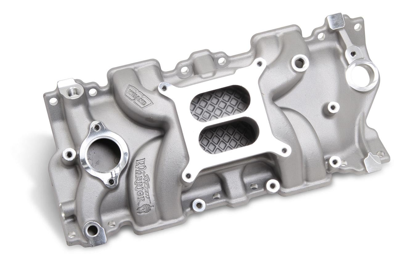 Intake Manifold - Street Warrior - Square Bore - Dual Plane - Aluminum - Natural - Small Block Chevy - Each