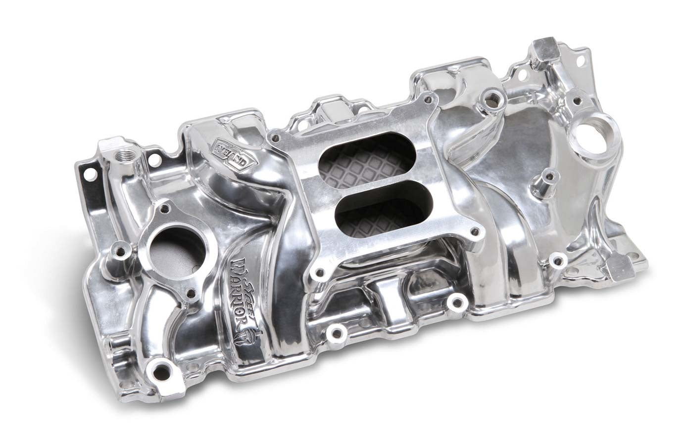 Intake Manifold - Street Warrior - Square Bore - Dual Plane - Aluminum - Polished - Small Block Chevy - Each