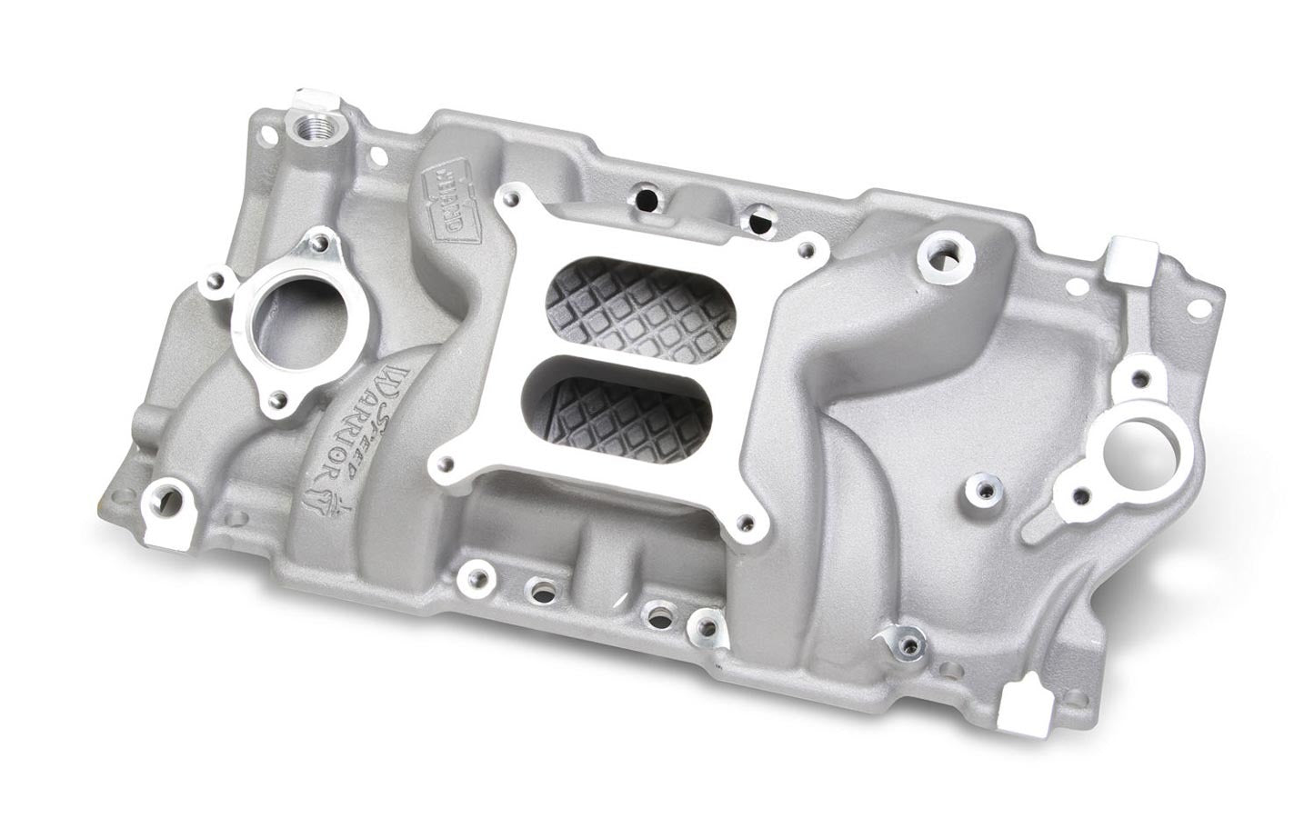 Intake Manifold - Street Warrior - Square Bore - Dual Plane - Aluminum - Natural - Small Block Chevy - Each