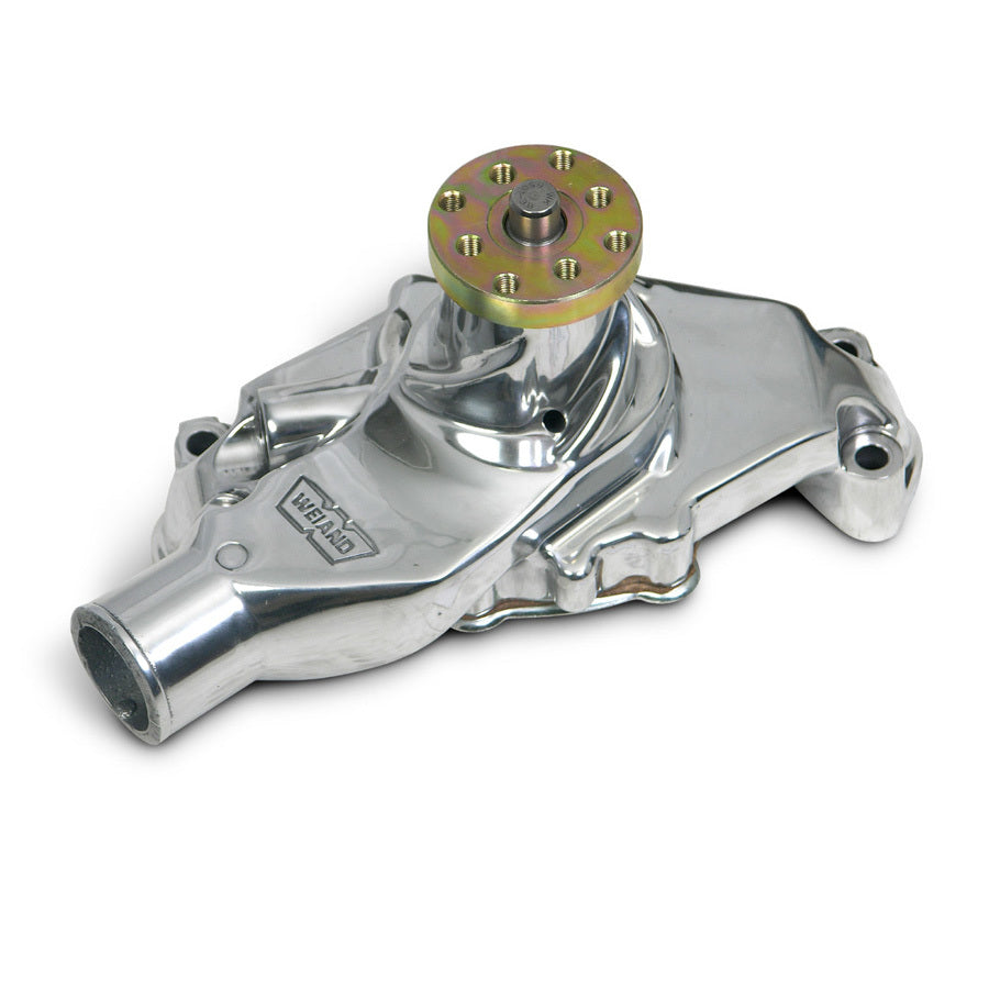 Water Pump - Mechanical - Action Plus - 5/8 in Pilot - Short Design - Aluminum - Polished - Small Block Chevy - Each