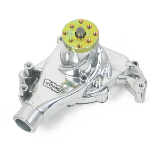 Water Pump - Mechanical - Action Plus - 5/8 in Pilot - Long Design - Aluminum - Polished - Small Block Chevy - Each