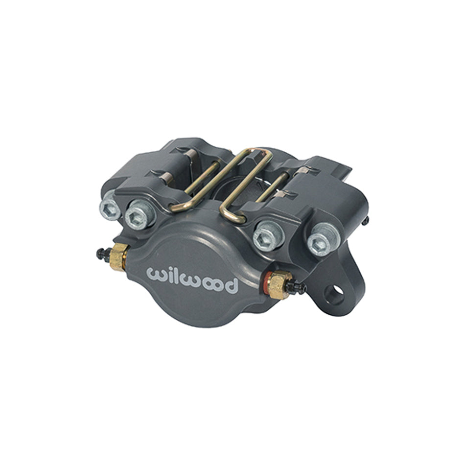 Brake Caliper - Dynapro Single LW - 2 Piston - Billet Aluminum - Gray Anodized - 13.000 in OD x 0.380 in Thick Rotor - 3.250 in Lug Mount - Each