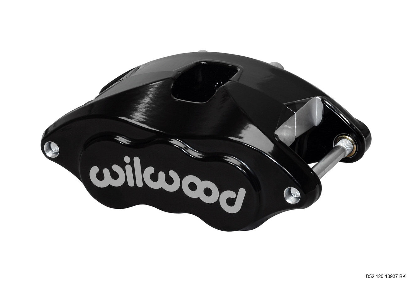 Brake Caliper - D52 - 2 Piston - Forged Aluminum - Black Powder Coat - 12.190 in OD x 1.040 in Thick Rotor - 7.060 in Floating Mount - Each