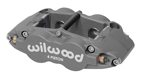 Brake Caliper - Superlite - Passenger Side - 4 Piston - Aluminum - Gray Anodized - 14.00 in OD x 1.250 in Thick Rotor - 5.98 in Radial Mount - Each