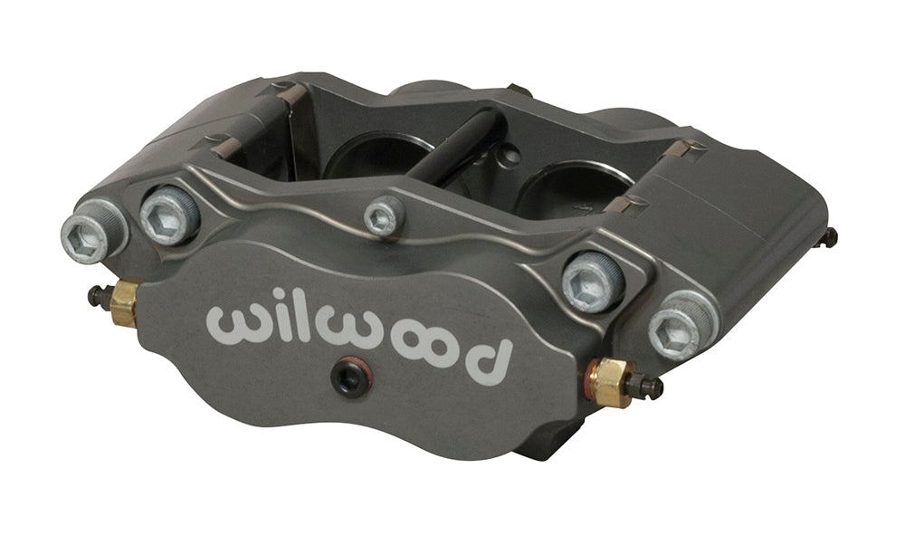 Brake Caliper - Narrow Dynalite - 4 Piston - Aluminum - Gray Anodized - 12.720 in OD x 0.810 in Thick Rotor - 4.75 in Radial Mount - Each