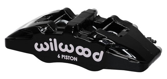 Brake Caliper - Dynapro - 6 Piston - Passenger Side - Aluminum - Black Powder Coat - 13 in OD x 0.380 in Thick Rotor - 5.25 in Lug Mount - Each